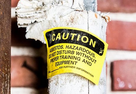 Asbestos caution tape