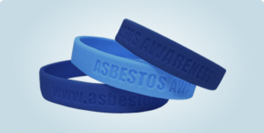 Mesothelioma awareness wristbands