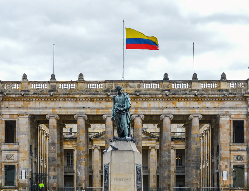 Bolivar Square in Bogota, Colombia