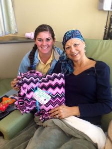 Cancer Patient with Holiday Gift
