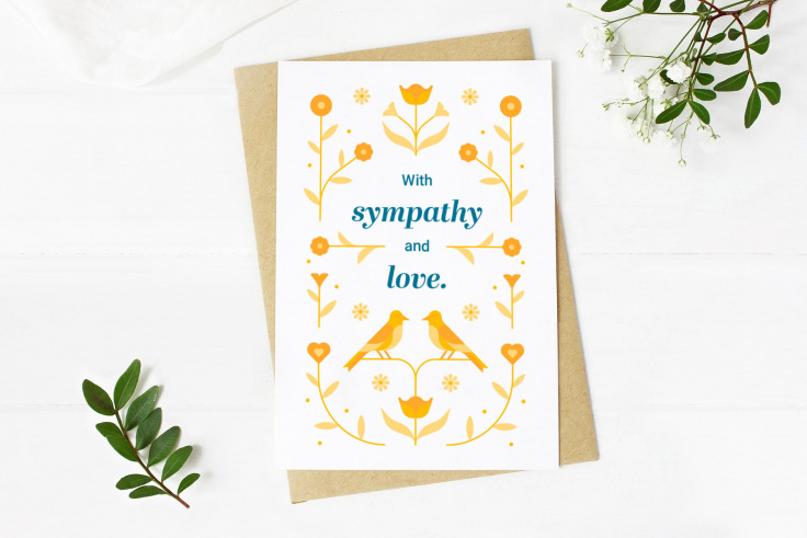 Downloadable cancer death sympathy card
