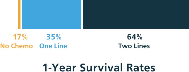 Survival graph based on treatment