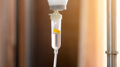 IV drip for chemotherapy or immunotherapy