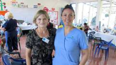Cheryl Pilkington and a mission nurse