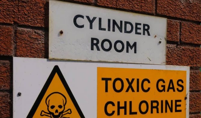 Chlorine cylinder room
