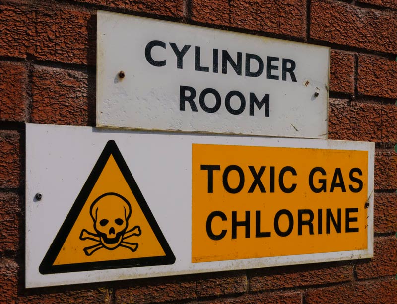 Chlorine cylinder room