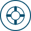 lifebuoy blue icon