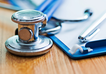 Stethoscope on clipboard