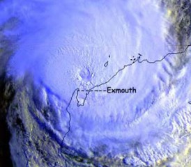 Radar imagery of 1999's Hurricane Vance in Australia.