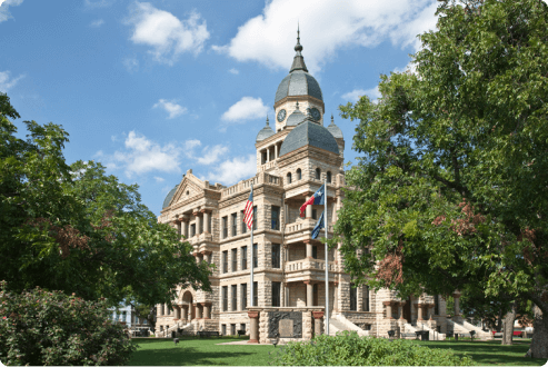 Denton County Texas courthouse in Denton, Texas