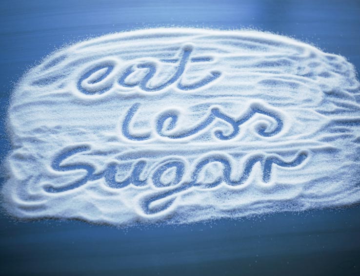 Eat less sugar Eat less sugar