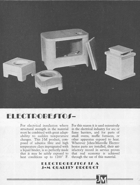 Electrobestos product made of asbestos