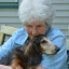 Emily ward holding a dog