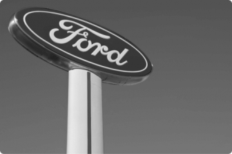 A sign of Ford Motor Company's logo.