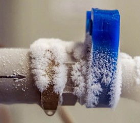 Frozen Liquid Nitrogen Pipe