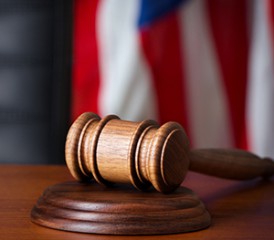 Gavel with U.S. flag Gavel with U.S. flag