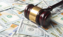 Gavel on 100 dollar bills