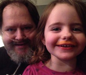 Mesothelioma Victim George Schottl and Daughter Smiling