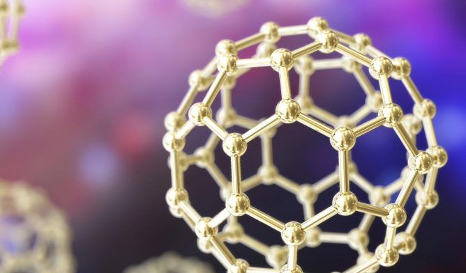 Gold nanoparticle illustration