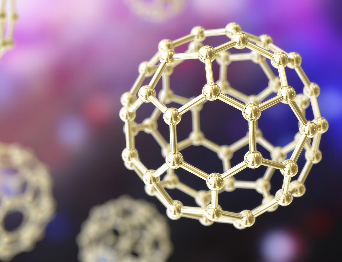 Gold nanoparticle illustration