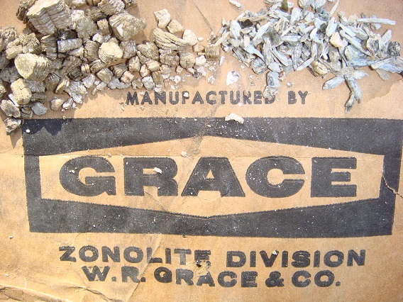 W.R. Grace Label Zonolite Vermiculite & Tremolite Asbestos