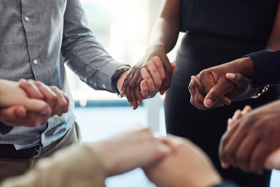 Group holding hands