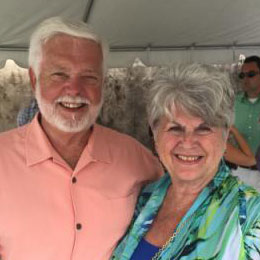 Gene Hartline, pleural mesothelioma survivor, with his wife