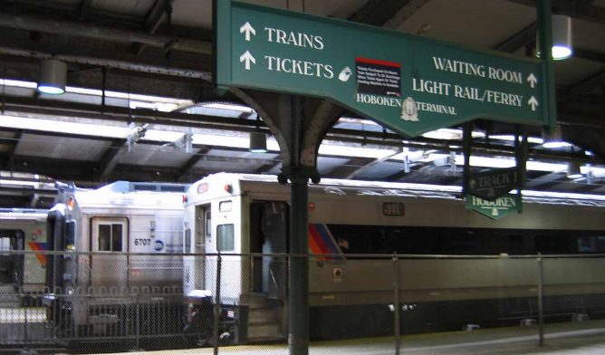 Hoboken terminal in New Jersey