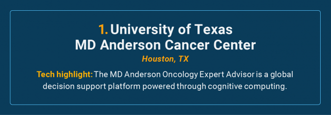 The University of Texas MD Anderson Cancer Center is the number 1 high-tech cancer hospital in the U.S.