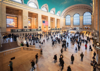 Crowd of people in Grand Central Station