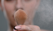 Talc in cosmetics like face powder can pose a risk of inhaling asbestos fibers