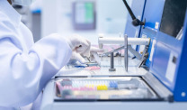 Researcher working in a lab