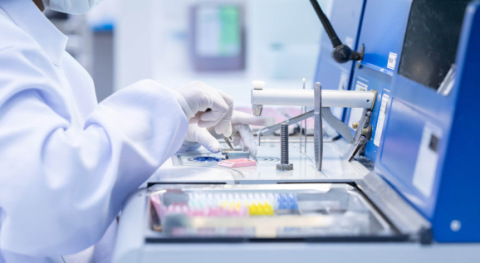 Researcher working in a lab