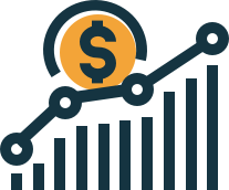 Icon money graph