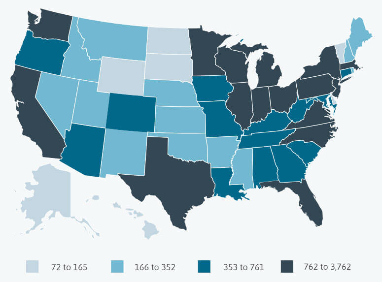 Mesothelioma Death Rates by State