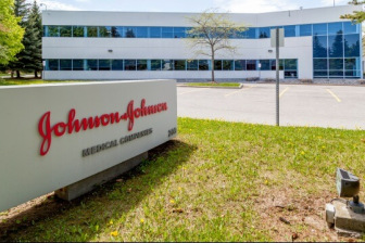 Johnson & Johnson red sign near building