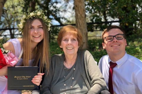 Kay Kilpatrick-Simmons with grandkids Claire and Scott