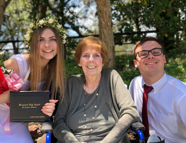 Kay Kilpatrick-Simmons with grandkids Claire and Scott