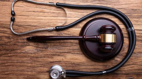 Gavel with stethoscope