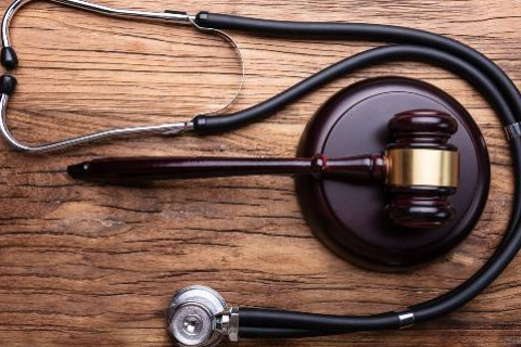 Gavel with stethoscope