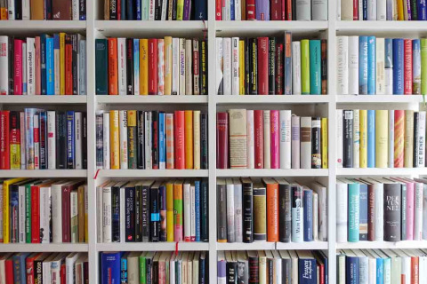 Books on a shelf