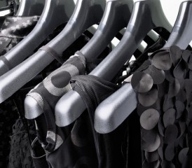 Little black dress on a hanger