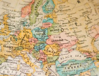 Antique Vintage Map of Europe