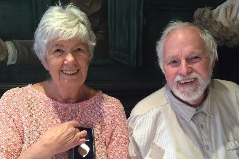 UK mesothelioma survivor Mavis Nye with her husband Ray