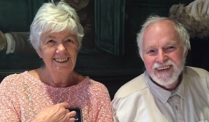 UK mesothelioma survivor Mavis Nye with her husband Ray