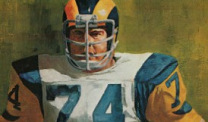 Painting of Los Angeles Rams Merlin Olsen