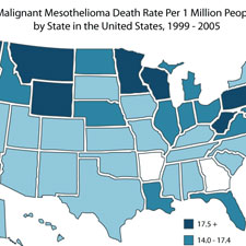 Mesothelioma Death Rates By State