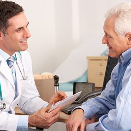 Doctor talking to a patient