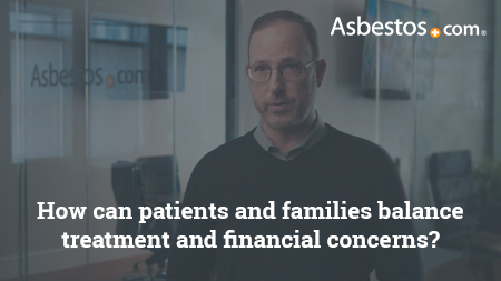 Video of legal advisor Joe Lahav on how patients and families should balance mesothelioma treatment expense concerns.