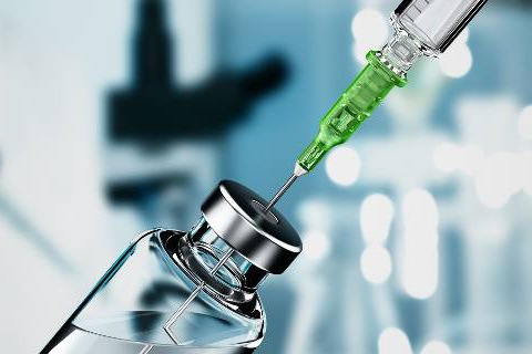 Syringe and needle close up